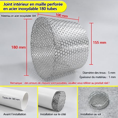 Grille Filtre à Insertion Latérale pour Tuyau ZX-180 en Inox 304, 18 × 15,5 × 10 cm, 224 g – Livraison gratuite (1/3)