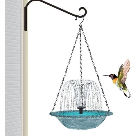 Fontaine bassin oiseaux avec pompe solaire - décoration suspendue extérieur (1/5)