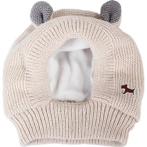 Gestrickte Mütze und wärmender Halswärmer für Hunde, Lärmschutz für große Rassen, Schlauchmütze mit bedeckten Ohren.