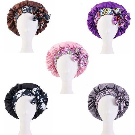 Gorro de dormir elegante con tejido satinado transpirable y diseño moderno. (1/5)