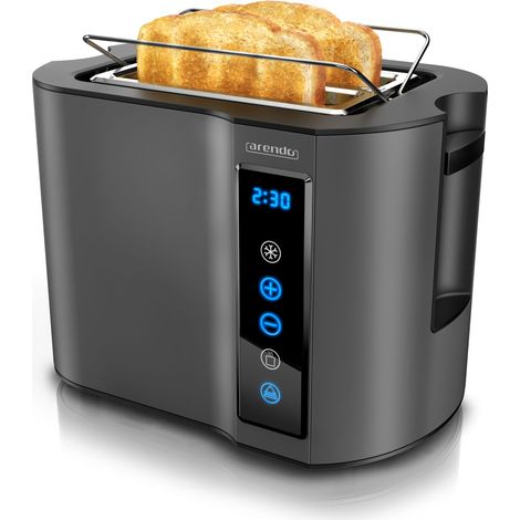 Arendo Toaster Kurzschlitz, Brötchenaufsatz, Wärmeisoliertes Gehäuse, Display, Touch (1/5)