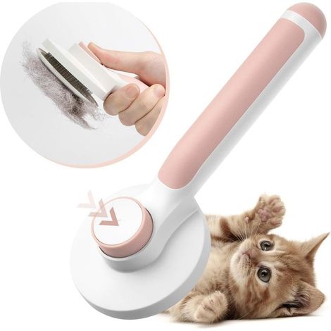 Self-Cleaning Brush for Dogs and Cats – Easily Removes Loose Hair from Long or Short Hair, Ergonomic and Practical Design (1/5)