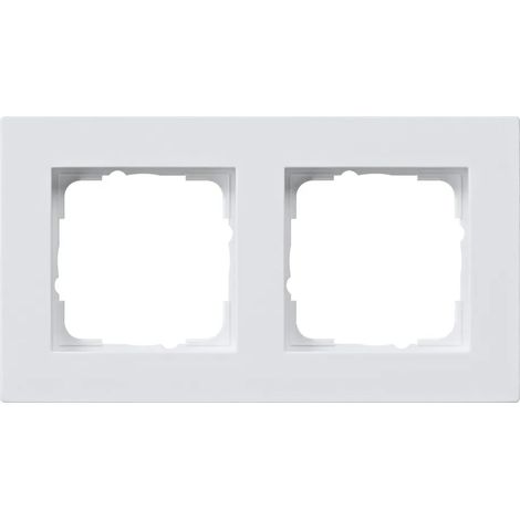 Gira Marco embellecedor 2f plano Gira E2 Blanco puro [0212295], 0212 295
