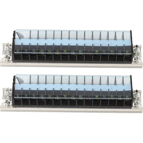 Bornier de distribution 660V 15A, double rangée, conducteur en cuivre, pour systèmes d'alimentation électrique (1/5)