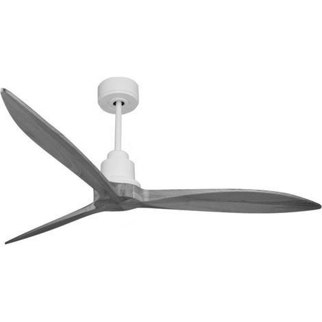 Tenerife  - Super destratificateur et ventilateur DC 166 cm Blanc pales bois gris sans Lumière 30 à 60 m² (1/5)