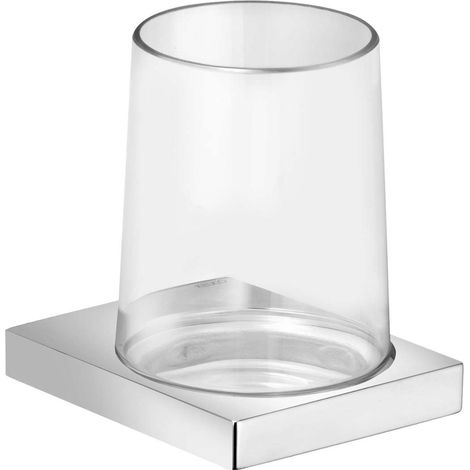 Keuco Edition 11 - Vaso para cepillos de dientes con soporte, cristal/cromo 11150019000