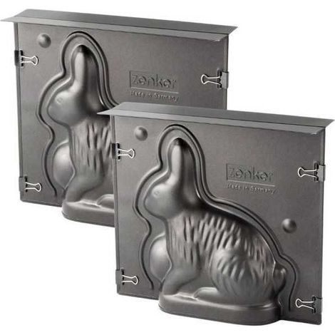 Set of 2 3D cake molds - ZENKER - Easter bunny shape - 600 ml (1/3)