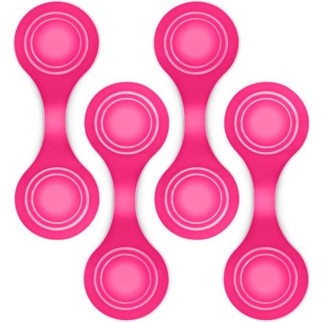 Lot de 4 réflecteurs magnétiques – Pendentif à clip pour enfants, cartable, vêtements, poussettes et chiens I Réflecteur, pendentif lumineux chien