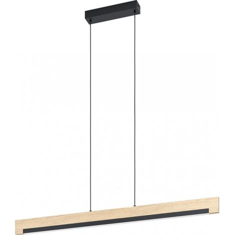 Eglo Iluminación Lámpara de techo LED Camacho de madera dimmable