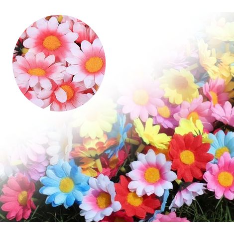 Margaritas artificiales de seda para manualidades – Paquete de 100 flores decorativas para eventos (1/5)