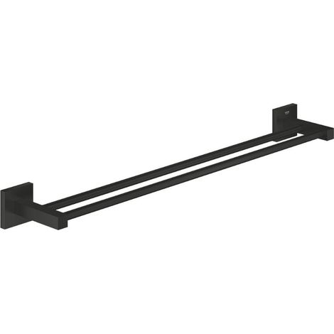 Grohe QuickFix Start Cube - Handtuchhalter zweiarmig, schwarz matt 411042430 (1/3)