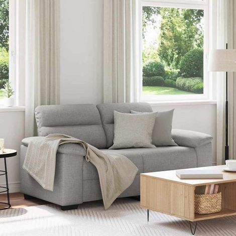 vidaXL Sofá de 2 plazas color gris nube, 160x81x84 cm, de tela (1/5)