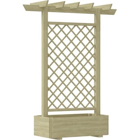 Pot de fleurs en bois pour pergola, 162 x 56 x 204 cm