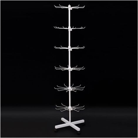 royaluxe -Présentoirs De Vente Au Détail À 6 Niveaux, Présentoir À Bijoux Rotatif, Présentoir Rotatif, Tours À Bijoux en Arbre Mobile, Porte-clés, Chaussettes, Support De Rangement pour Bagues (1/5)