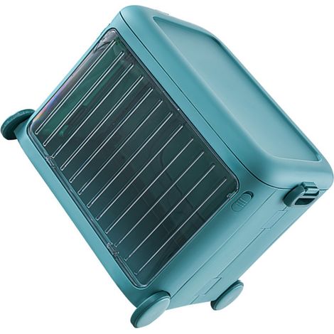 Bacs de rangement empilables pour enfants, transparents, mobiles et pliables avec roulettes, pour jouets, livres et goûters (bleu). (1/5)