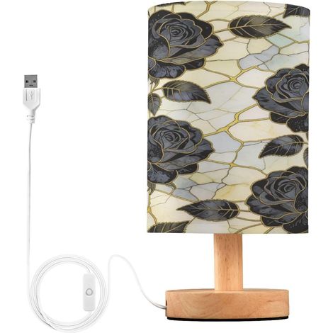 Petite lampe de table noire gothique sombre pour enfants chambre (1/5)