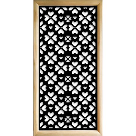 LOVE ME - Moduli Decorativi in Legno e PVC - Misura: 47x94 cm - Colore: nero (1/4)