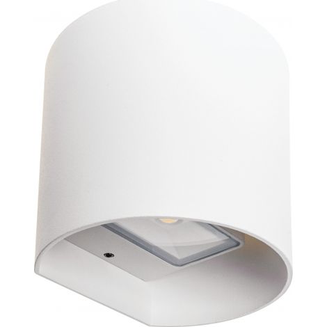 Applique goût ip54 2x4w led 650lm 6500k 95°l.11xan.9,5xh.11cm aluminium white