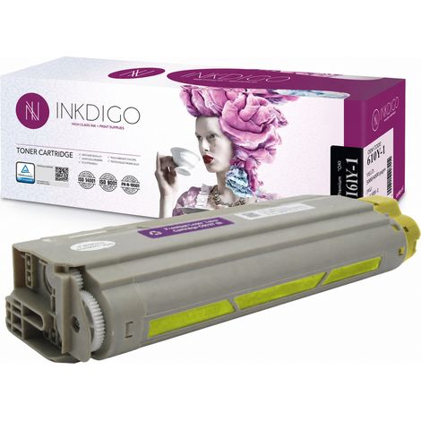 Toner Inkdigo 46507505 compatible avec les imprimantes OKI C612DN et C612N, certifié TÜV (1/5)