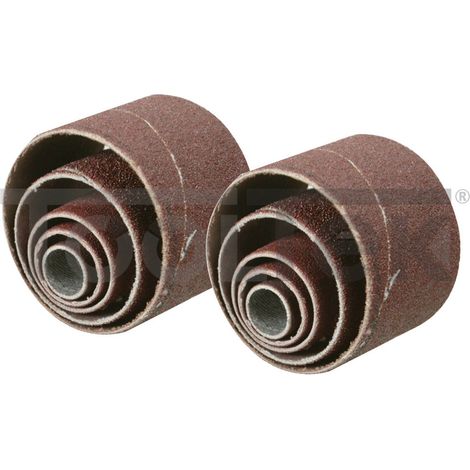 SET 10pz MANICOTTI MANICHE RULLI CARTA VETRO VETRATA LEVIGATURA SILV 675076 (1/2)