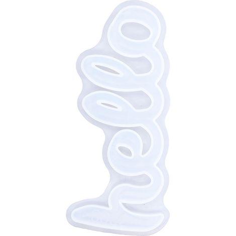 Moule en silicone à faire soi-même : Moule décoratif en silicone effet miroir résine époxy cristal pour lettres anglaises