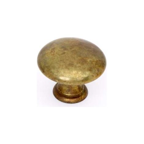 Pomolo liscio in metallo patinato antico 30 mm