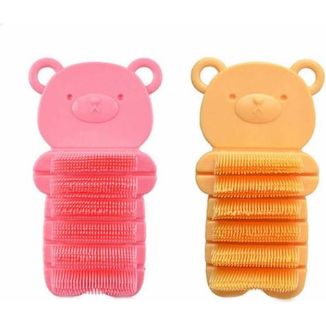 DEESSE SHOP - Pièces Brosse à main pour enfants Brosse de massage pour les mains Brosse à ongles Brosse de nettoyage Brosse à fente pour les doigts Brosse de lavage ours de dessin animé (1/5)