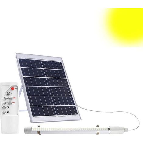 Plafoniera tubo neon crepuscolare con pannello solare cavo 5 mt soffitto camper campeggio giardino (1/5)
