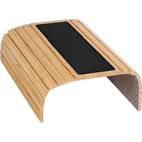 bandeja reposabrazos, madera maciza, plegable, superficie estable, tejido antideslizante, para salón. (1/5)