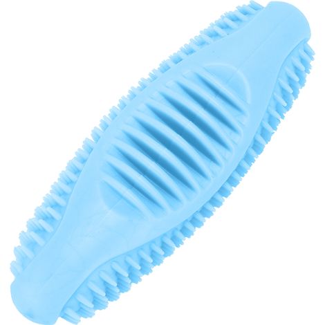 Jouet à mâcher en forme de concombre de mer pour chien, anti-ennui, rebondissant, pour le nettoyage des dents et les molaires des petits chiens (bleu) (1/5)