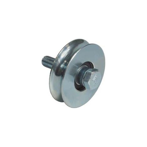 Roue de portail à gorge ronde 1 roulement à billes Art.400 - ø mm.60x17 - capacité Kg.100
