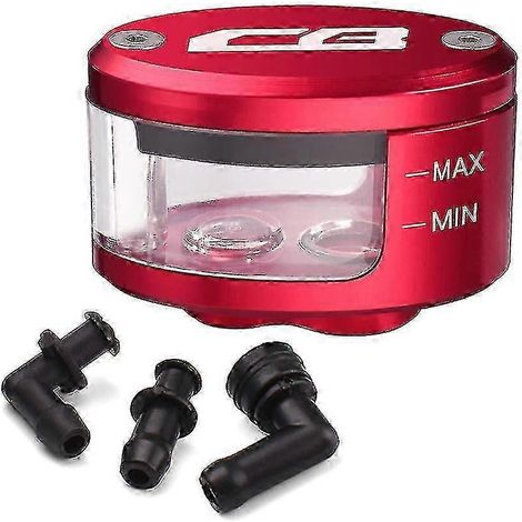 Réservoir d'huile de frein et d'embrayage pour moto, compatible avec Honda CB190R, CB125R, CB500X, CB500F, CB500, CB650R, CB1000R et CB300R (rouge) (1/5)
