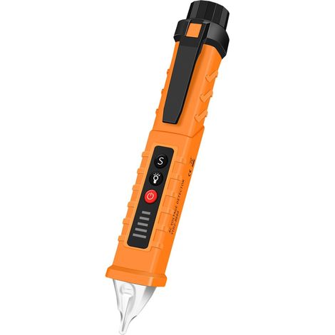 Testeur de tension sans contact 12-1000 V Sensibilité réglable Détecteur de tension CA Stylo Testeur de fil sous tension/nulle Alarme sonore Détecteur de point de rupture de fil (1/5)