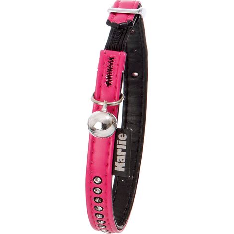 K & F Art Leather Plus Montecarlo -Collar artificiale Pink Cat 11mm, 30 cm Pink