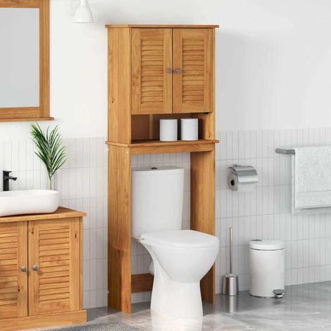 Toilet Cabinet with Shelf VIGO Honey brown 60 x 27 x 161 cm vidaXL (1/5)