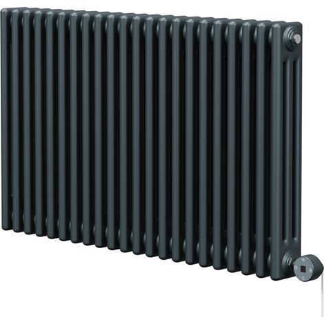 Wholesale Domestic Colosseum Anthracite 600mm x 999mm Horizontal Digital Thermostatic Electric Triple Column Radiator (1/5)