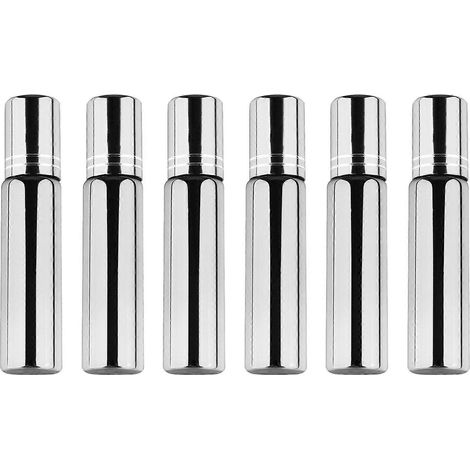 Lot de 6 flacons roll-on avec bille en acier inoxydable pour parfumer à la maison ou en voyage. (1/3)