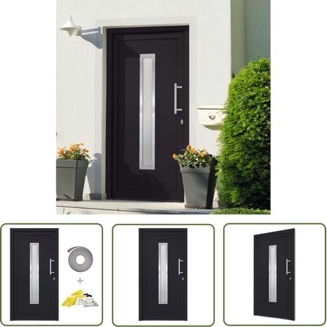 Porte d'entrée,Porte d'accès,Portail d'entrée Anthracite 98x200 cm VDVM108697 (1/5)