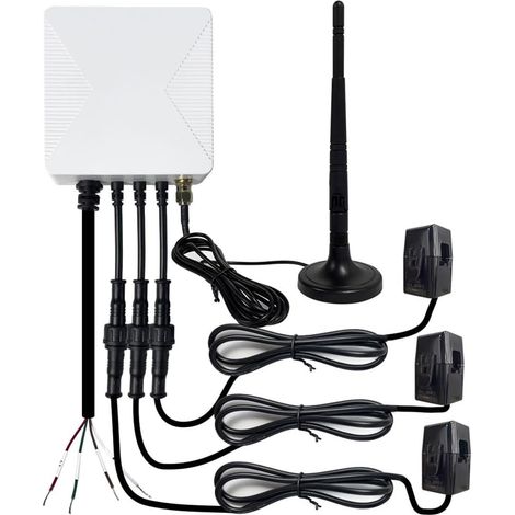 Tuya Smart Life Appareil de mesure d'énergie KWh WiFi 3 phases 120 A Pince ampèremétrique Transformateur de courant Application Surveillance et enregistrement de la consommation Installation facile (1/5)