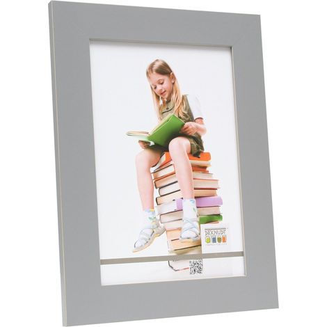 Cadre Photo Bois Gris avec Filet Naturel Subtile 36,6 x 29,1 x 1,5 cm
