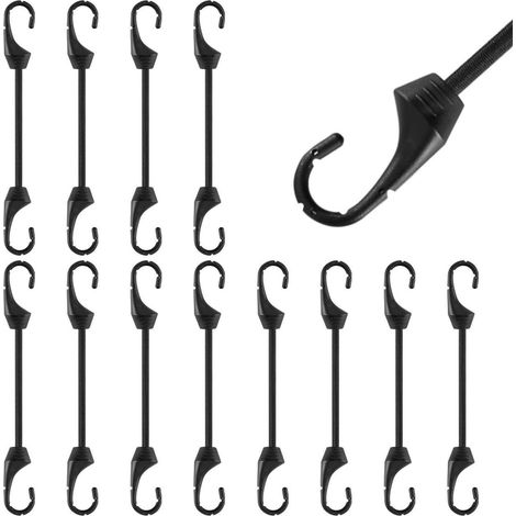 Spanngummis mit Haken 12 Stück, 10 cm, UV-beständig, stark elastisch (1/5)