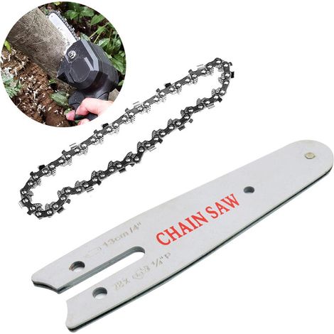 Ensemble de mini tronçonneuse électrique 4 pouces, accessoires pour tronçonneuse électrique, plaque de guidage pratique pour tronçonneuse électrique