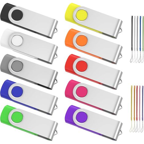 Clés USB ABLAZE 32 Go (lot de 10), clés USB 2.0, clés USB en vrac (couleurs assorties) (1/5)