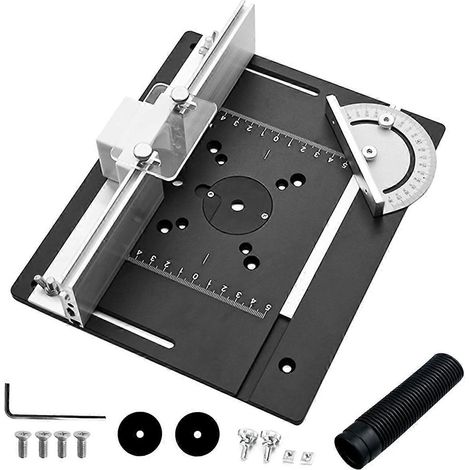 1 jeu de plaque d'insertion pour table de fraisage, table de fraisage pour défonceuse avec support -- (1/5)