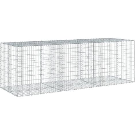 Panier gabion avec couvercle 300x100x100 cm fer galvanisé