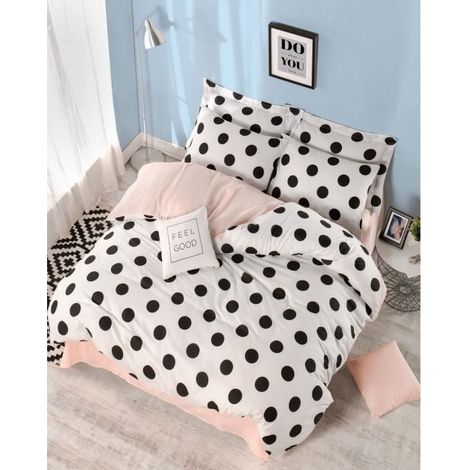Bettwäsche - 1 Bettbezug 220 x 240 cm + 2 Kissenbezüge 60 x 60 cm - 65% Baumwolle, 35% Polyester - Weiß