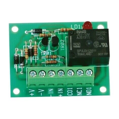 Scheda Interfaccia Relé 12v 10a Amplificata In Corrente A 1 Relé Dfm Rla01v12a10