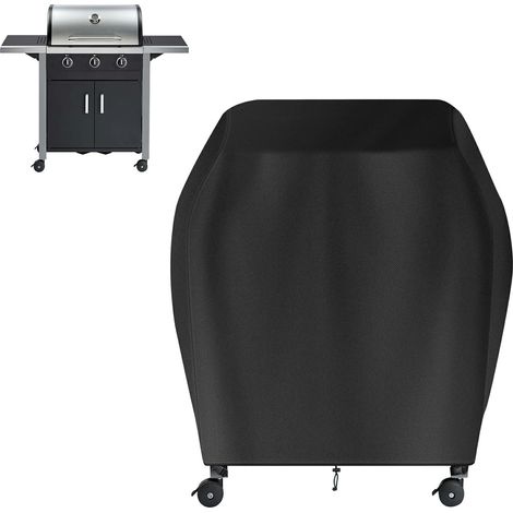Housse Barbecue Exterieur, 90X54X110cm Bache Plancha Imperméable Universelle pour Barbecue Grilles, Housse Barbecue Campingaz Oxford 500D Robuste, Noir