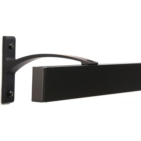 Gardinenschiene Innenlauf auf Maß 1-läufig Schwarz - Serie Curve 300cm