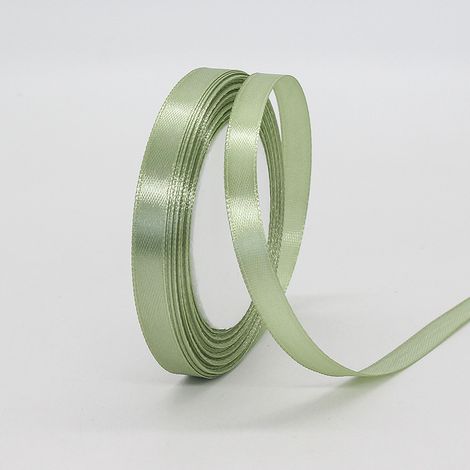 Ruban de satin vert sauge 10mm x 22M - pour la décoration de mariage avec emballage cadeau (1/5)